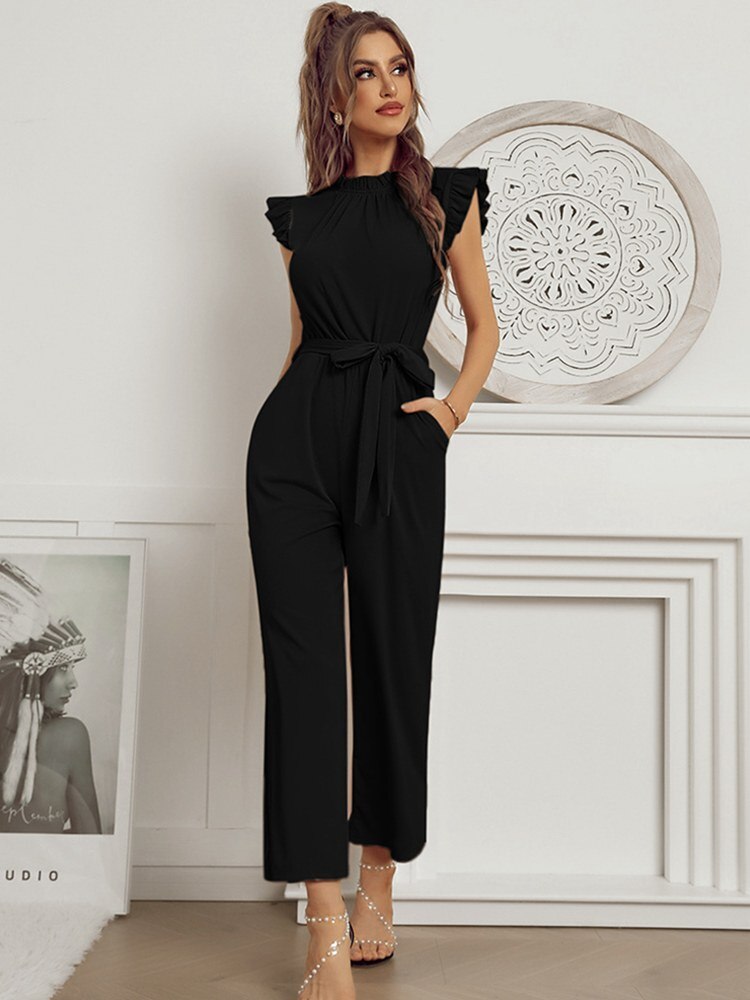 Lily - Salopetă elegantă cu volane la mâneci și croială relaxată