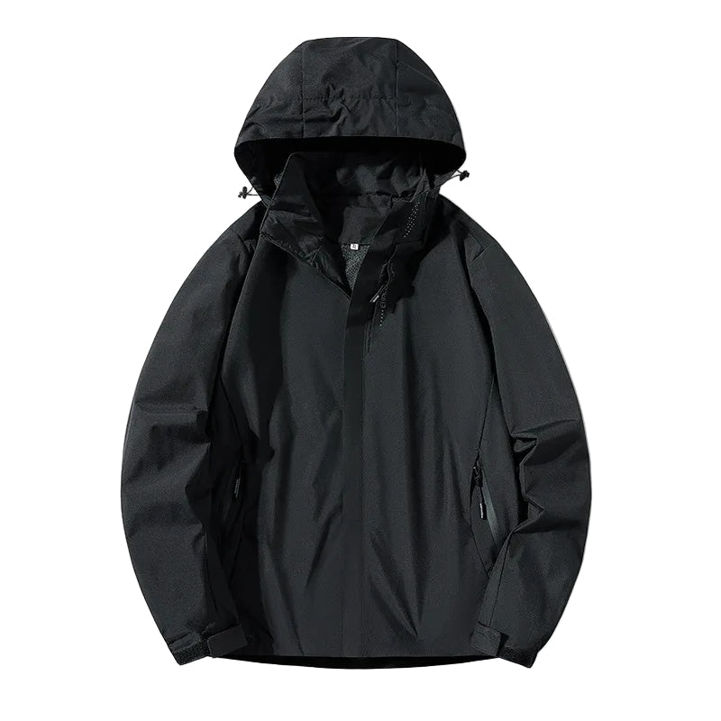 Damian – Veste Légère Imperméable avec Capuche, Fermeture Éclair et Poches