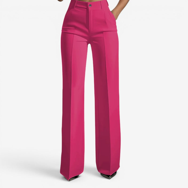 Women's High Waisted Straight Leg Pants