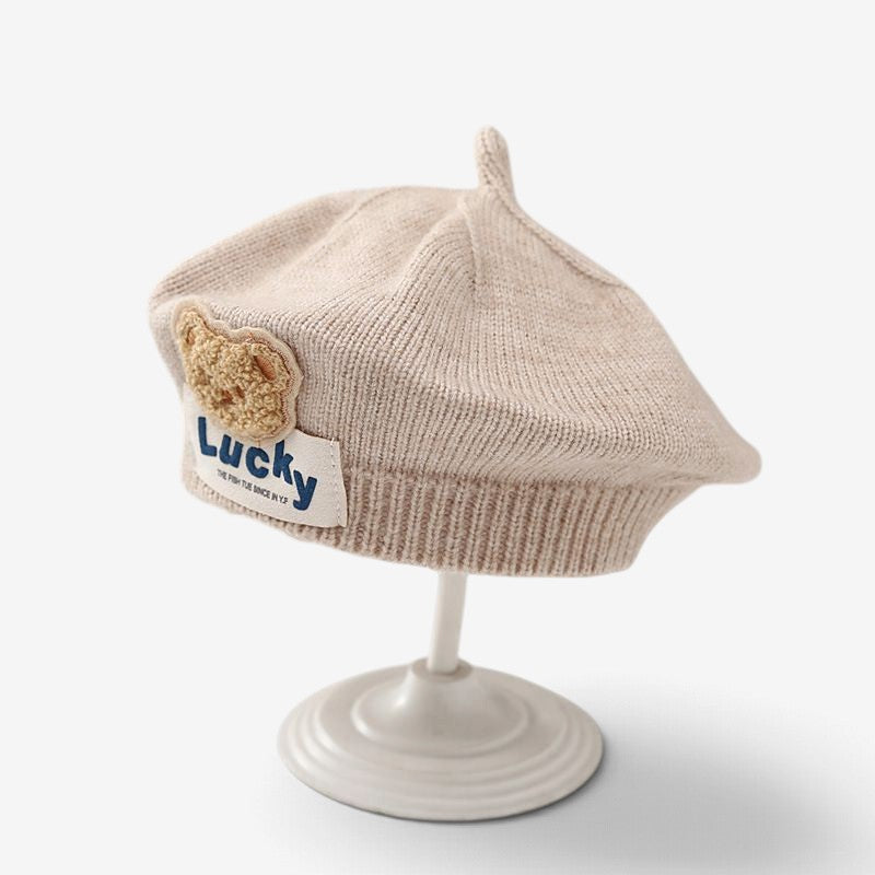 MiniFlora - Béret en tricot pour tout-petit avec motif floral