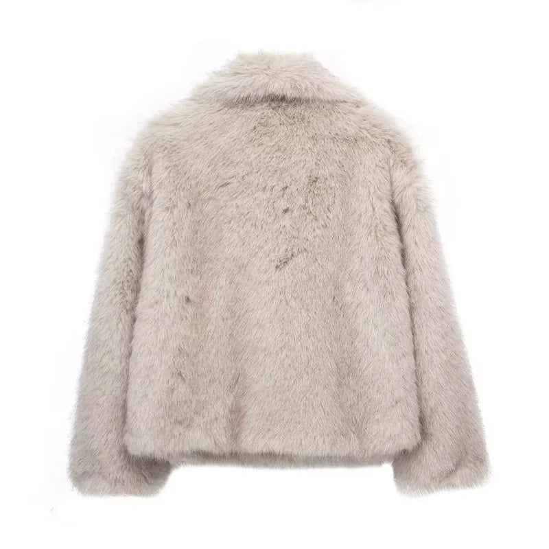 Lila - Manteau oversize douillet avec col châle