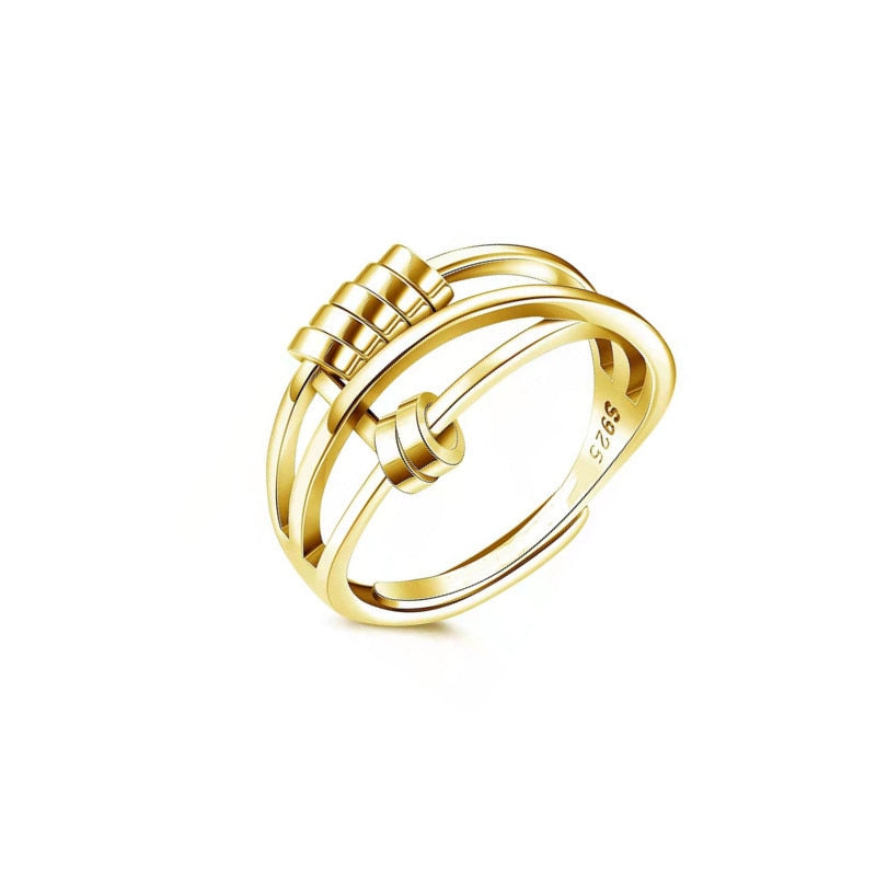 Willow - Anello antistress con perline rotanti per concentrazione e comfort