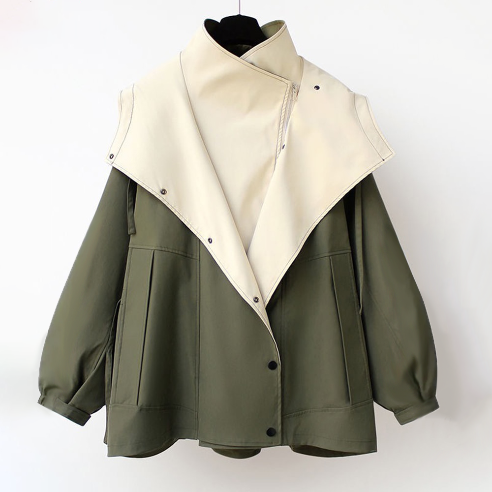 Lotte - Trench-coat élégant déperlant avec bouton sur le devant