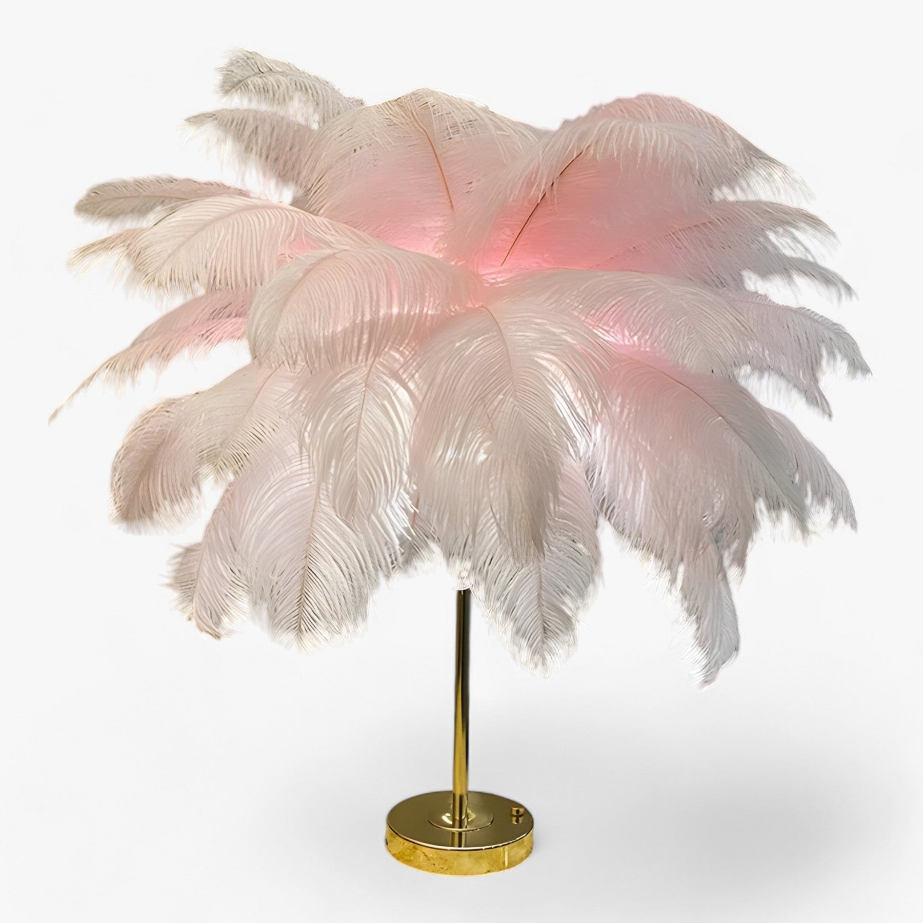 FeatherGlow - Lampada LED attivata al tocco con eleganti piume