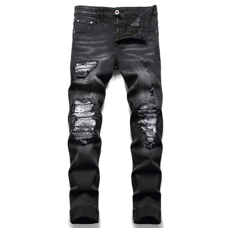 Ryder - Distressed Slim-Fit Jeans with Functional Pockets