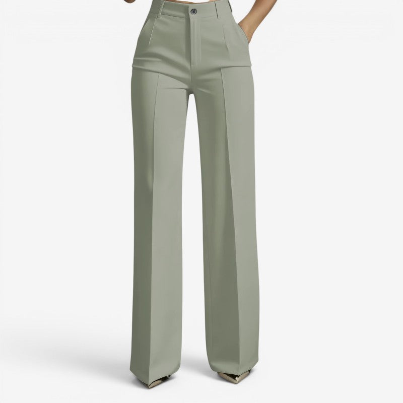 Women's High Waisted Straight Leg Pants
