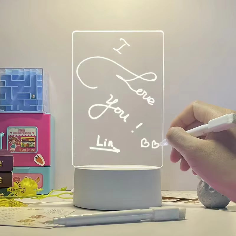 LumiScript - LED Acrylic Night Light with Transparent Message Board