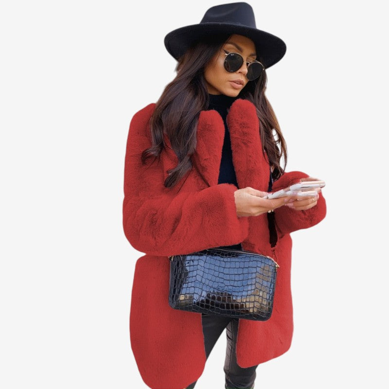 Emma - Jacket with Long Sleeves, Side Pockets, and Notched Collar