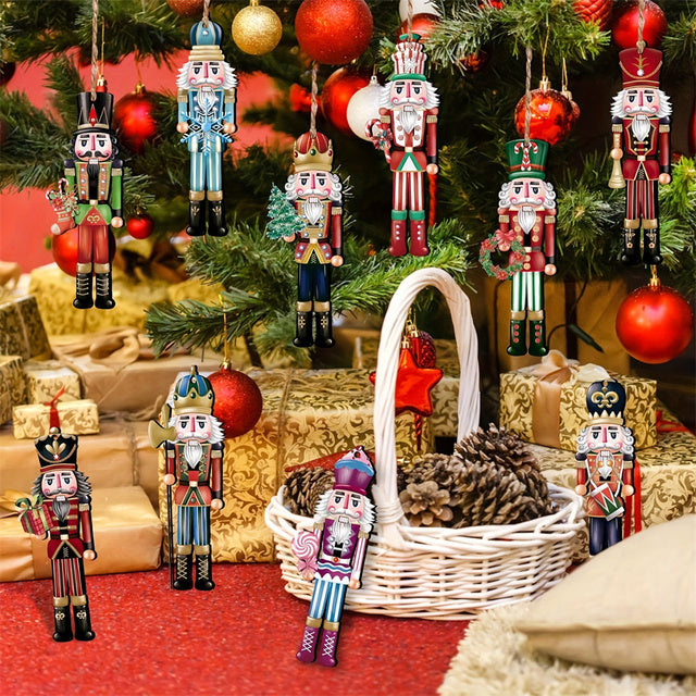 MerryMarcher - Decorações de Natal de quebra-nozes em forma de soldado com design em madeira