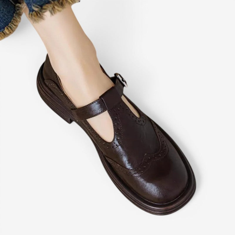 Women's Round Toe Buckle Shoes