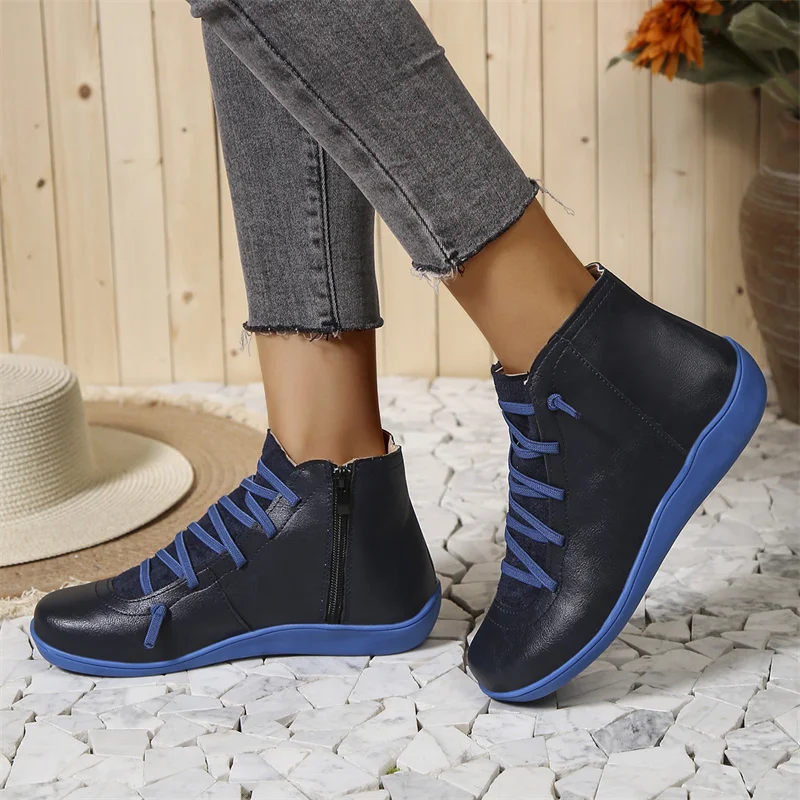Alana - Lightweight non-slip boots with side zipper