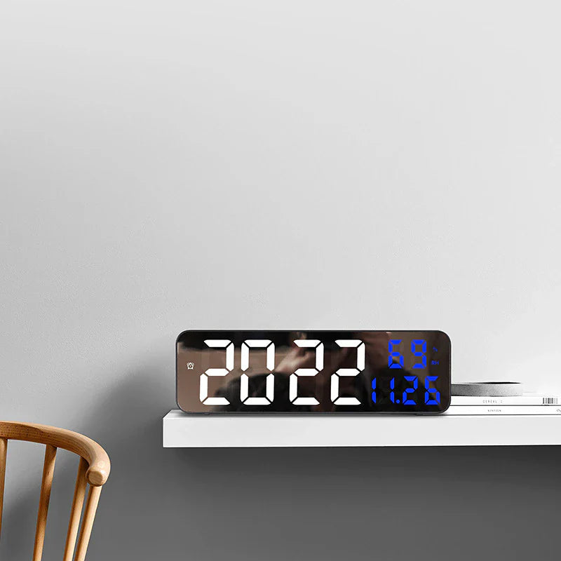 NovaClock - Modern Digital Wall Clock with Environmental Display