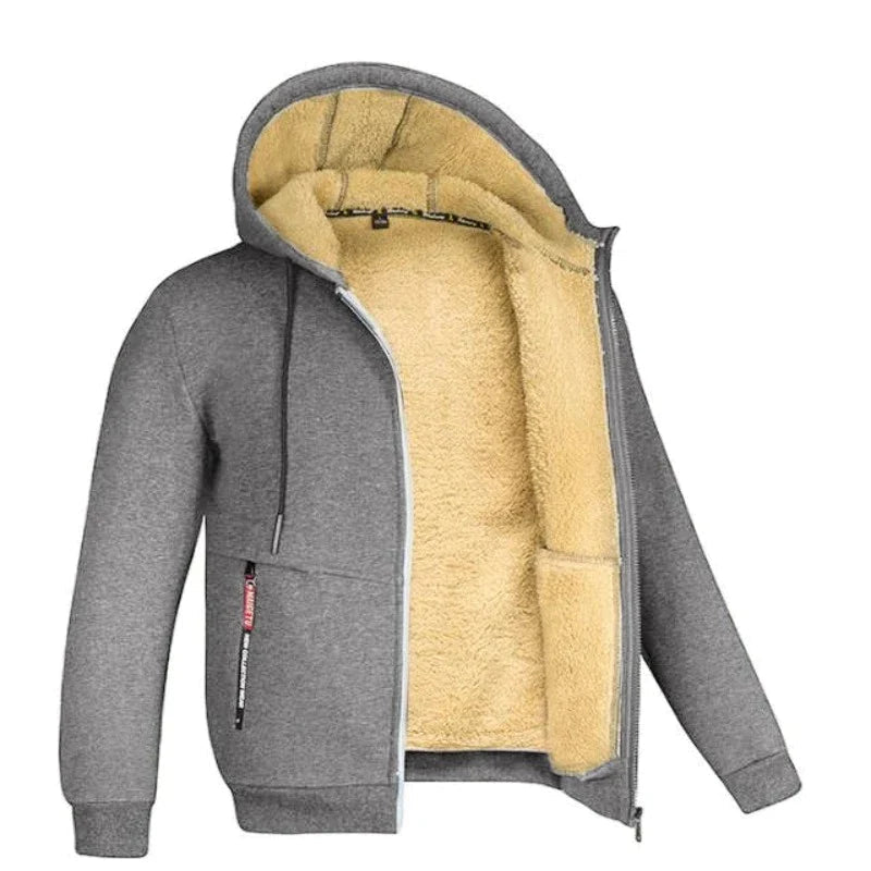 Nathaniel - Jacket with Hood and Long Sleeves with Zipper Closure