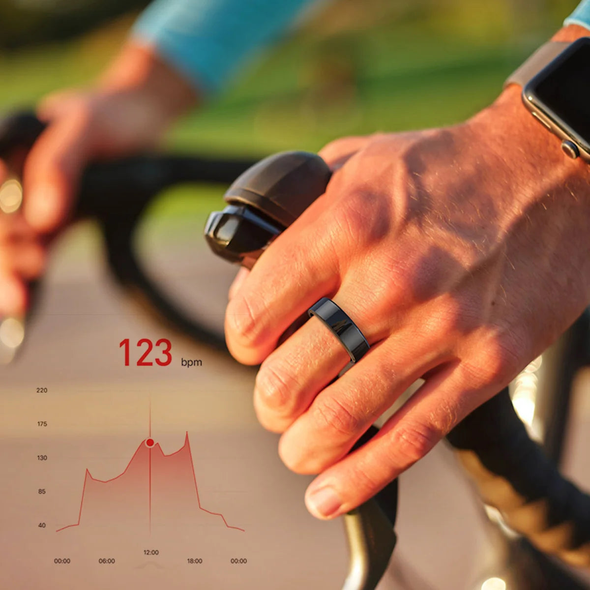 SteelTrack - Bague connectée COLMI avec extérieur en acier inoxydable