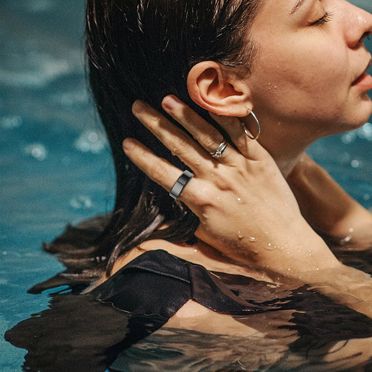 SteelTrack - Bague connectée COLMI avec extérieur en acier inoxydable