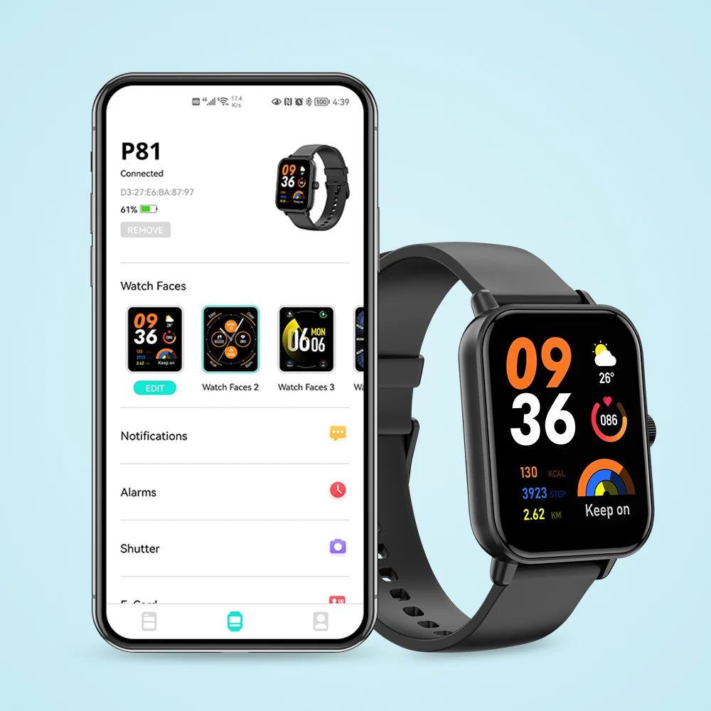 CallSync - Montre connectée COLMI P81 avec appels Bluetooth