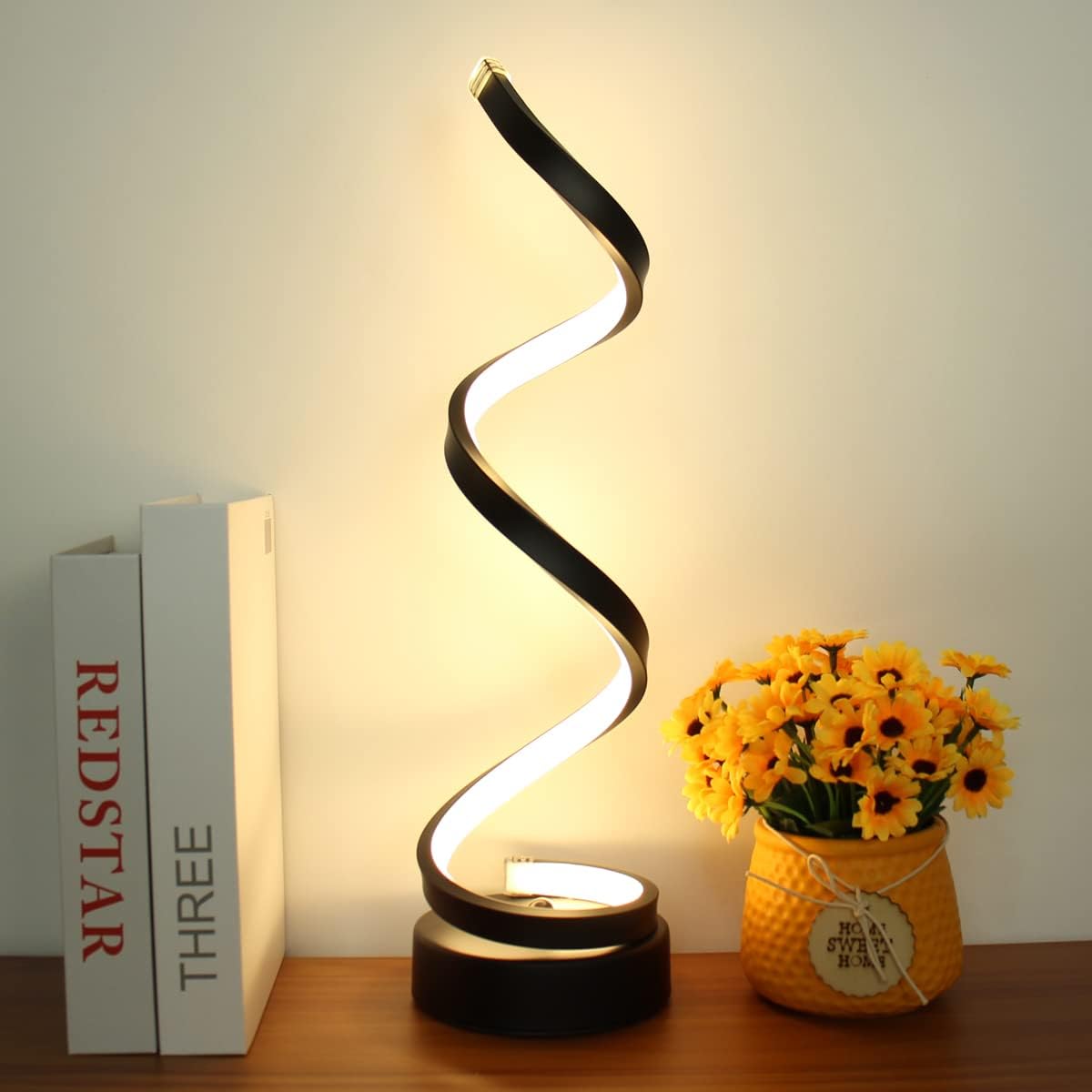 TwistGlow - Spiralna lampa stołowa z regulowanym oświetleniem