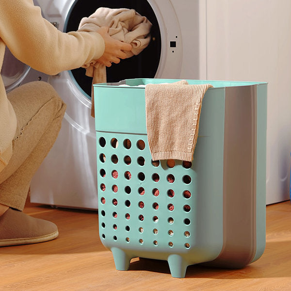 LaundryEase - Opvouwbare wasmand voor aan de muur
