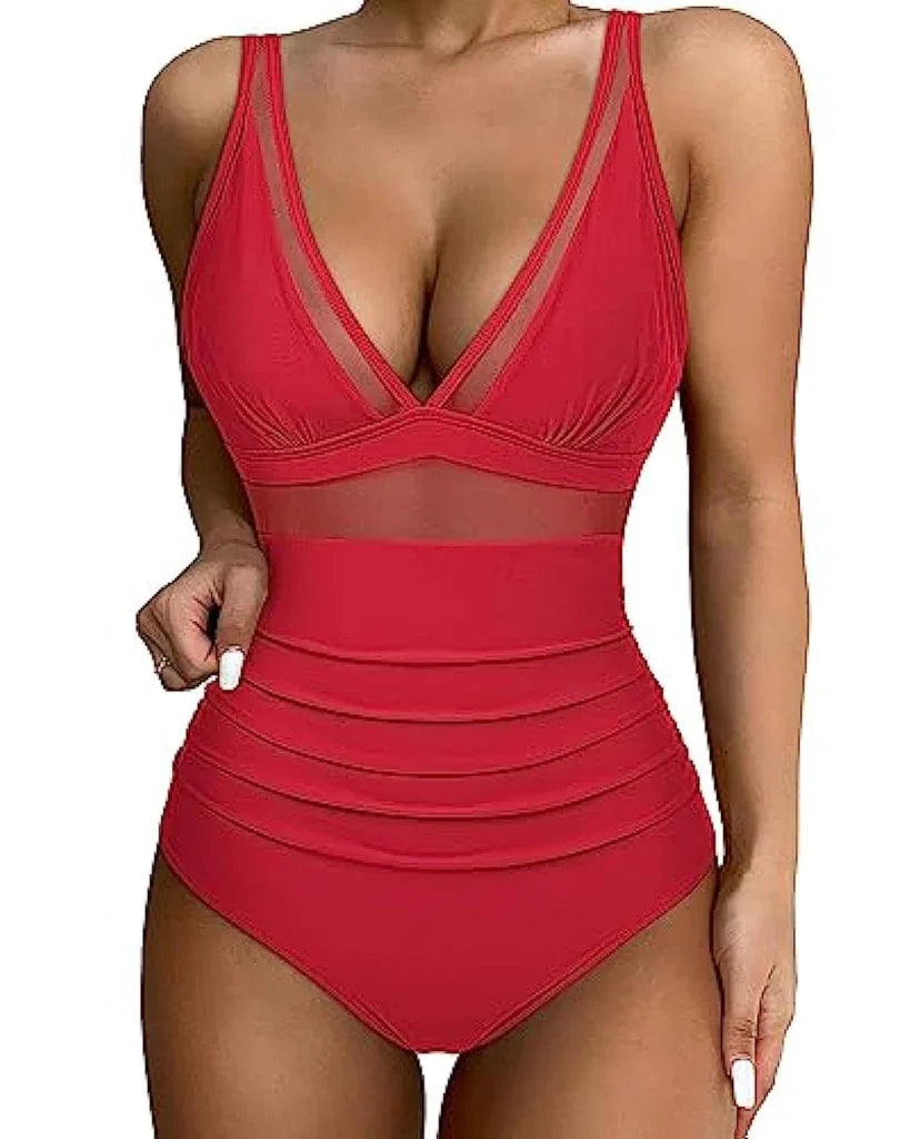 Aria - Costume intero elegante con vestibilità valorizzante e spalline regolabili