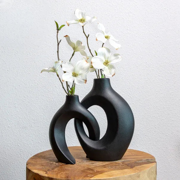 FloraTwist - Vase tressé élégant pour des présentations florales époustouflantes et la décoration intérieure
