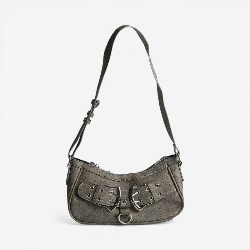 Women’s shoulder bag adjustable straps buckle zipper