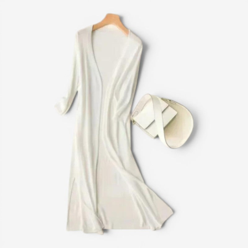 Cardigan lungo aperto davanti donna, modello ampio