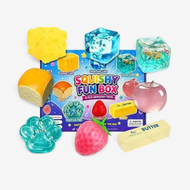 Squishvent - Calendrier de l'Avent de jouets à presser en mousse à retour lent