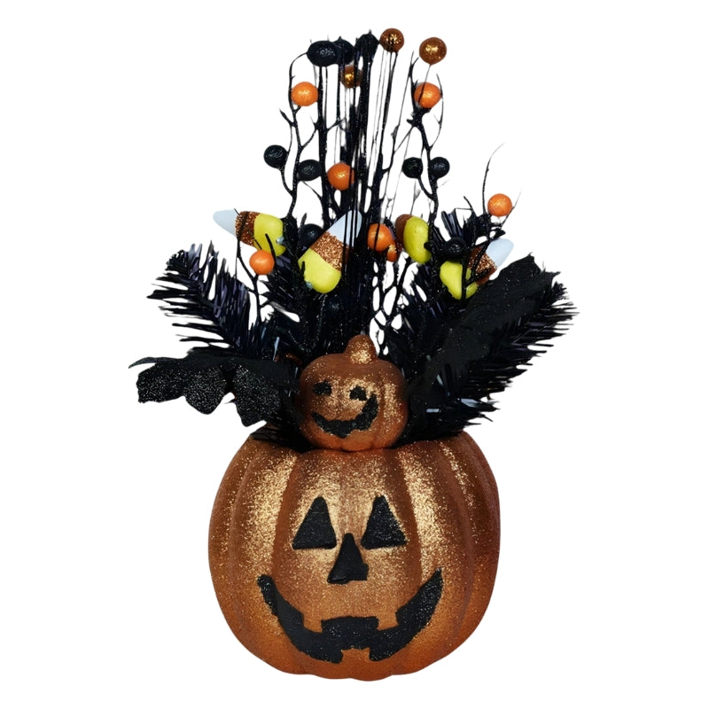 SpookSquash – Decorațiune de dovleac de Halloween cu design festiv pentru interior și exterior