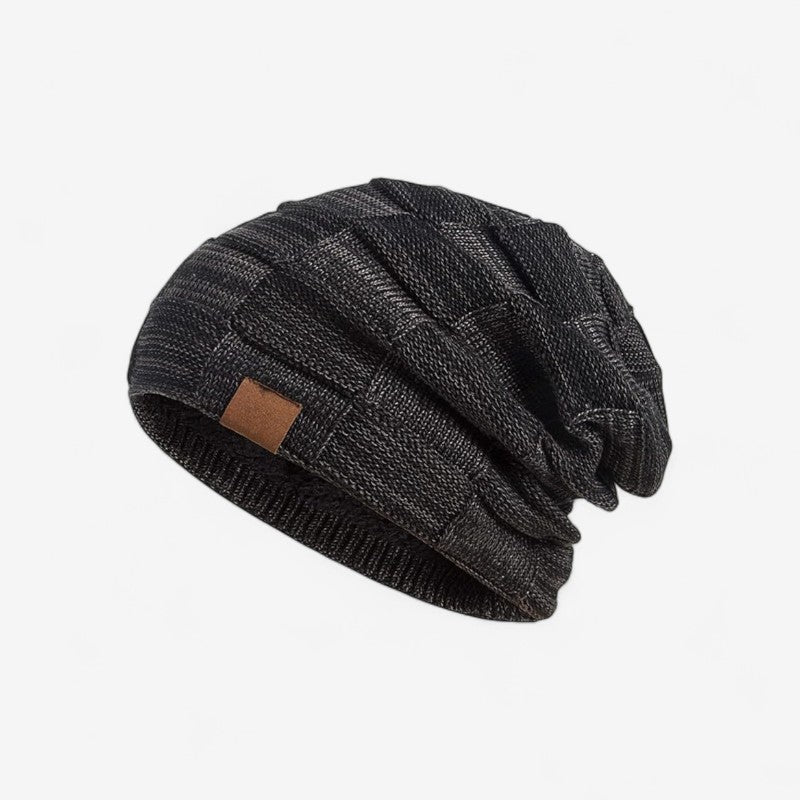 CozyFit - Czapka z okrągłymi prążkowanymi brzegami i składanym designem