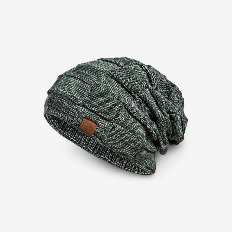 CozyFit - Czapka z okrągłymi prążkowanymi brzegami i składanym designem