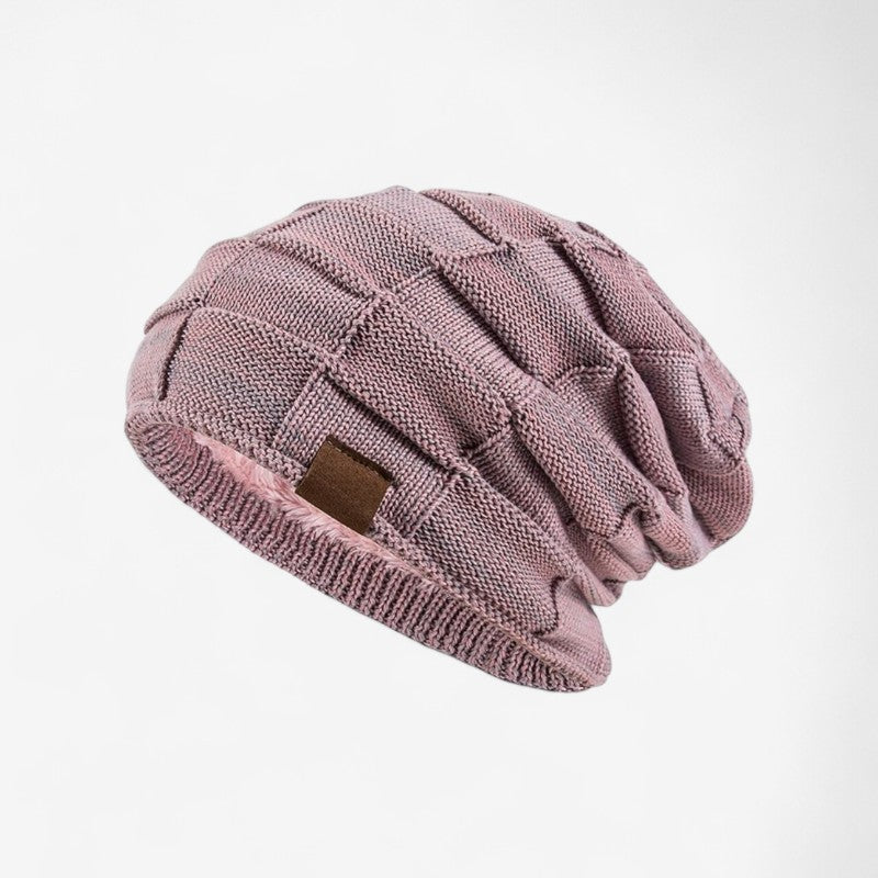 CozyFit - Czapka z okrągłymi prążkowanymi brzegami i składanym designem