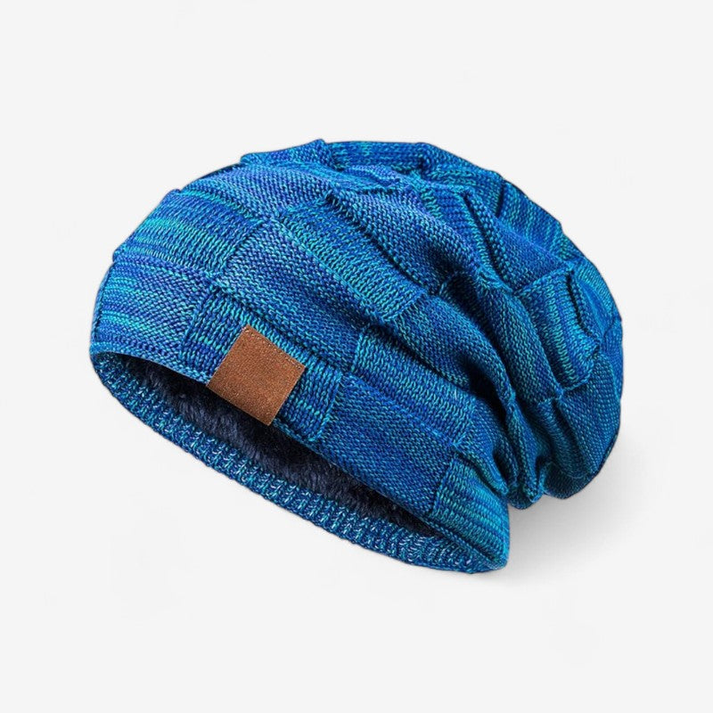 CozyFit - Czapka z okrągłymi prążkowanymi brzegami i składanym designem