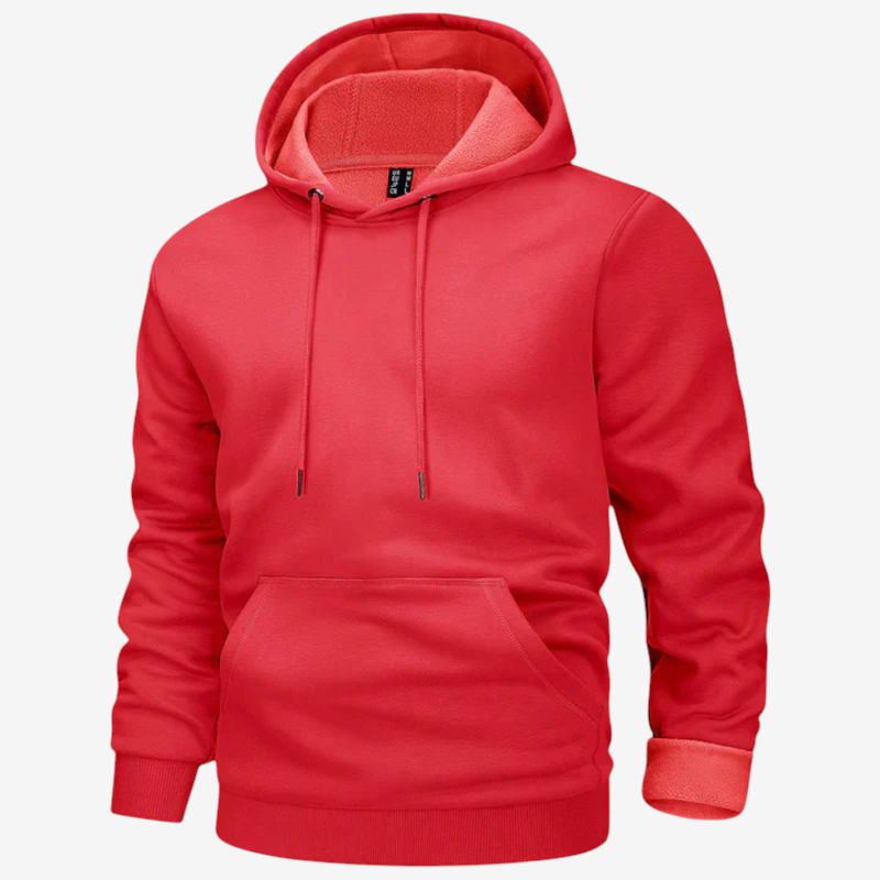 FleeceHood – Felpa con cappuccio regolabile con coulisse e tasca frontale
