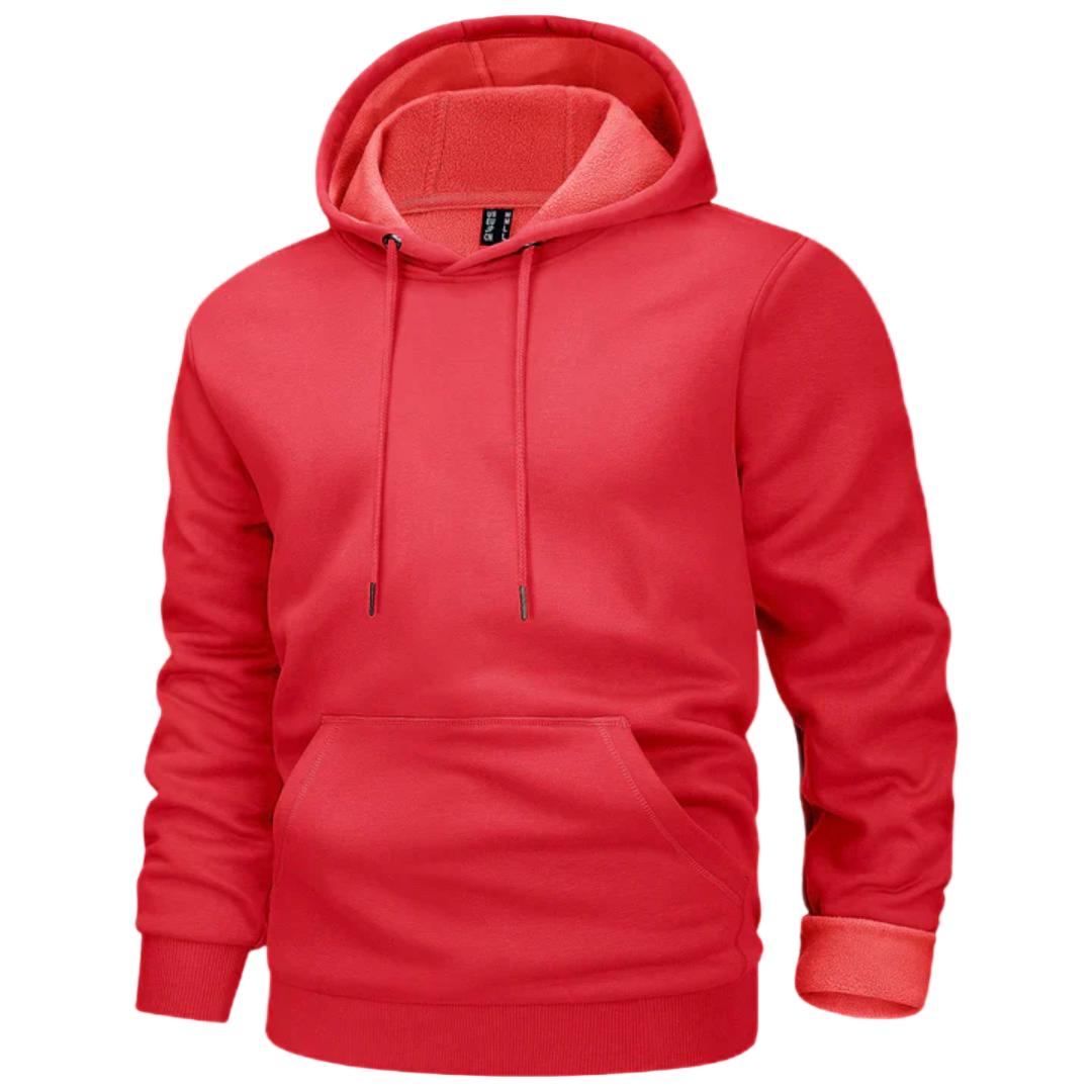 FleeceHood – Felpa con cappuccio regolabile con coulisse e tasca frontale