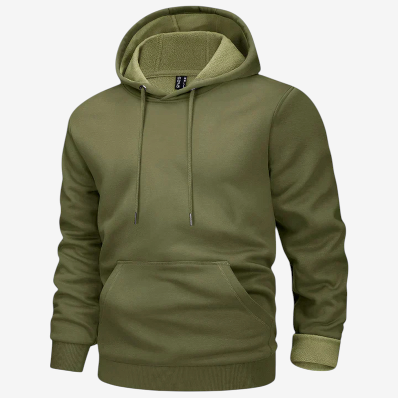 FleeceHood – Felpa con cappuccio regolabile con coulisse e tasca frontale