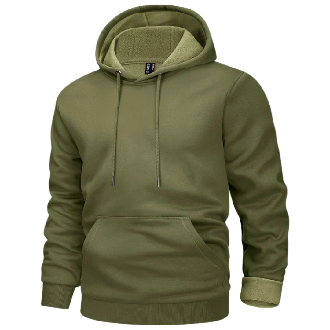 FleeceHood – Felpa con cappuccio regolabile con coulisse e tasca frontale