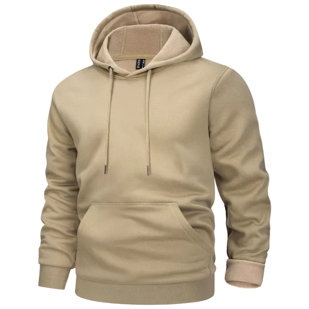 FleeceHood – Felpa con cappuccio regolabile con coulisse e tasca frontale