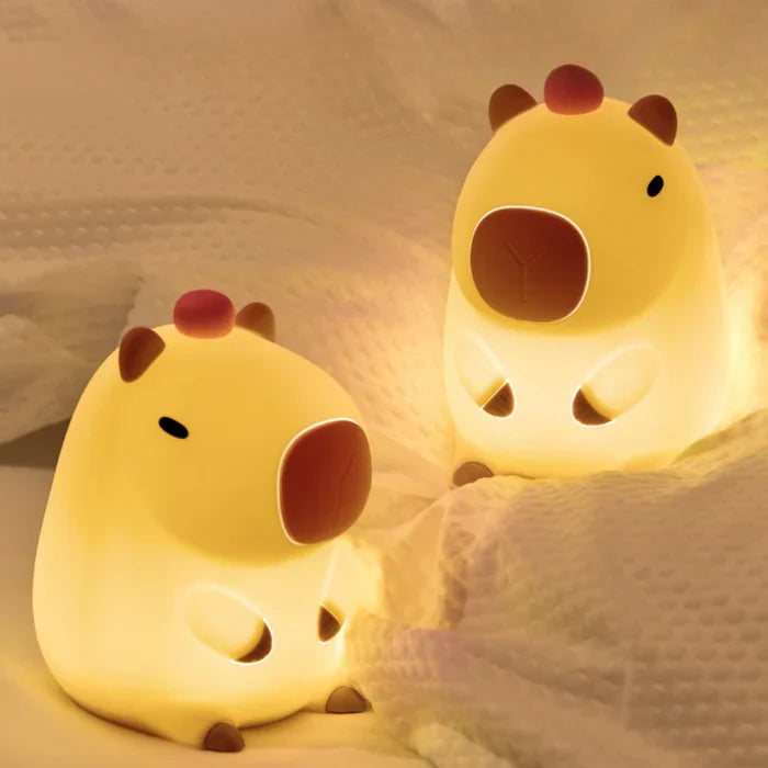 CapyGlow – Lampă de noapte drăguță cu capibara pentru camerele copiilor, cu o lumină blândă și liniștitoare