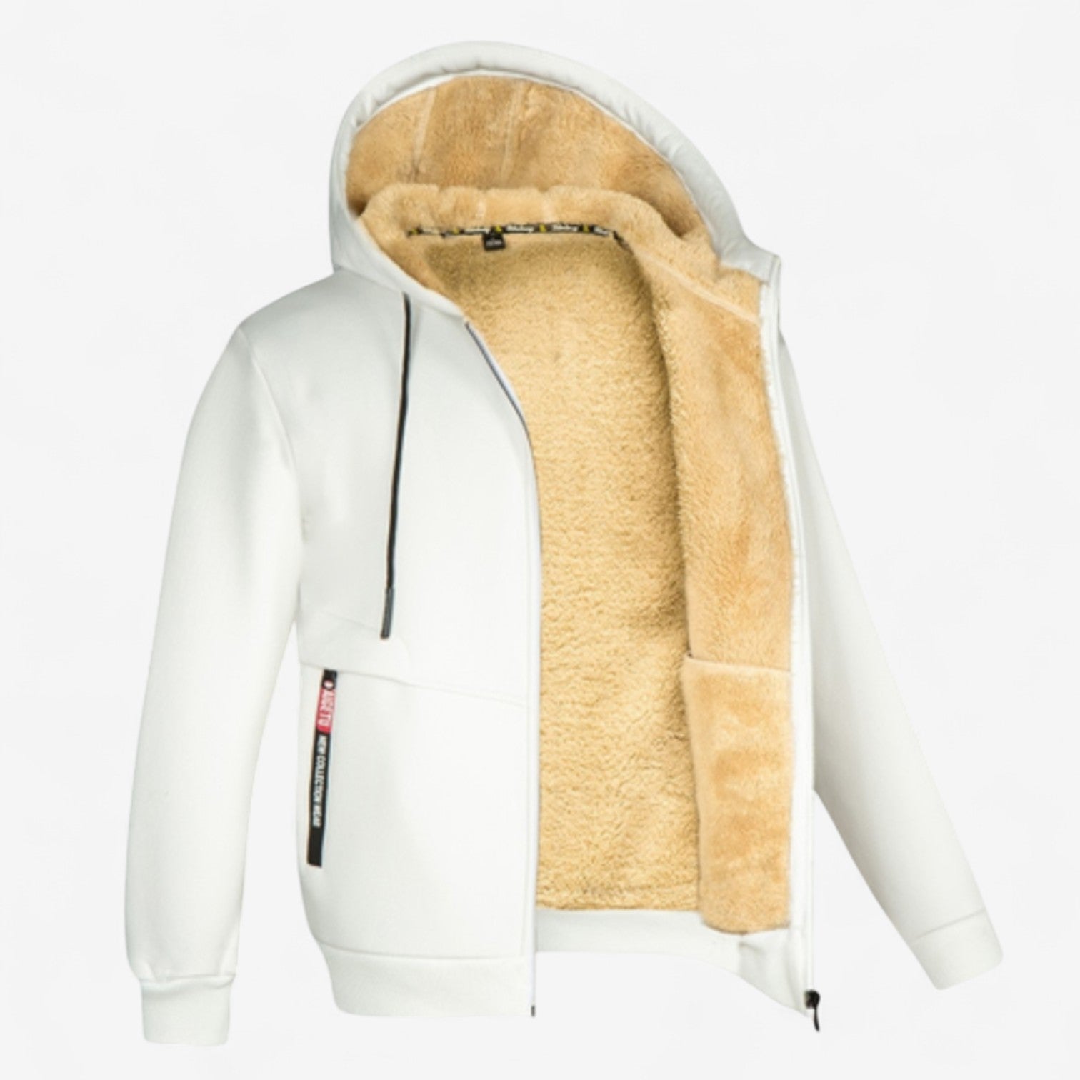 Edward – Felpa con Cappuccio in Poliestere con Zip e Cappuccio con Coulisse