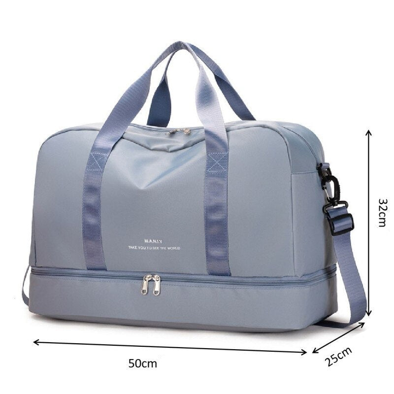 Atlas - Borsa da viaggio leggera con grande capacità e tracolla