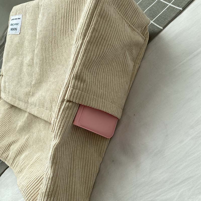 Emma - Stylish corduroy shoulder bag with adjustable straps
