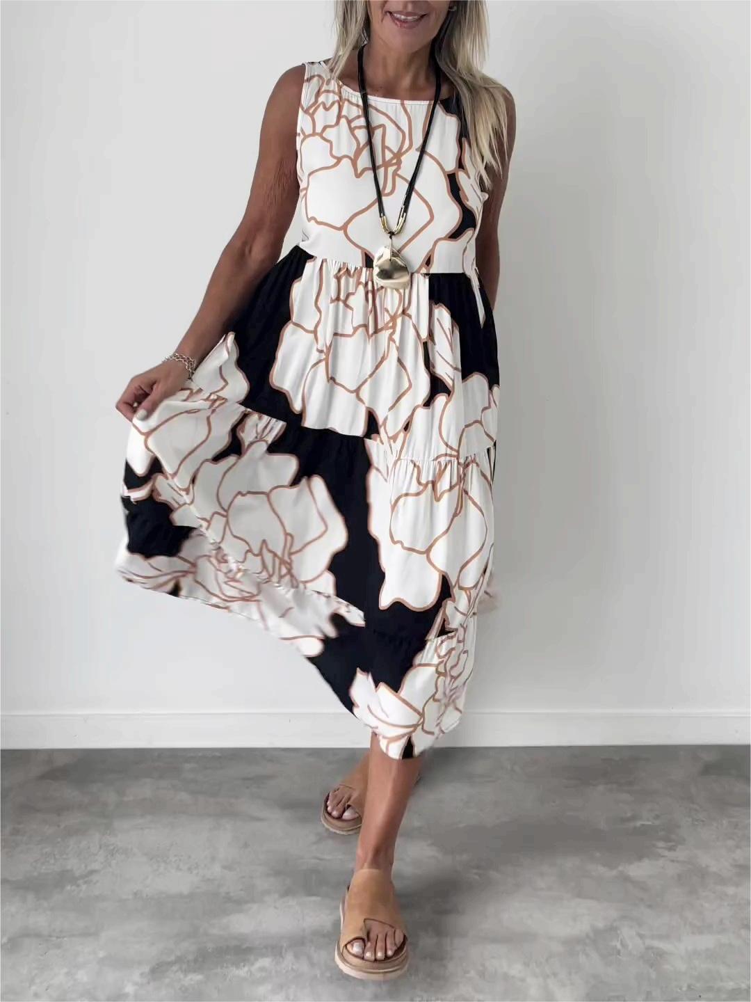 BloomStyle - Robe élégante à imprimé floral