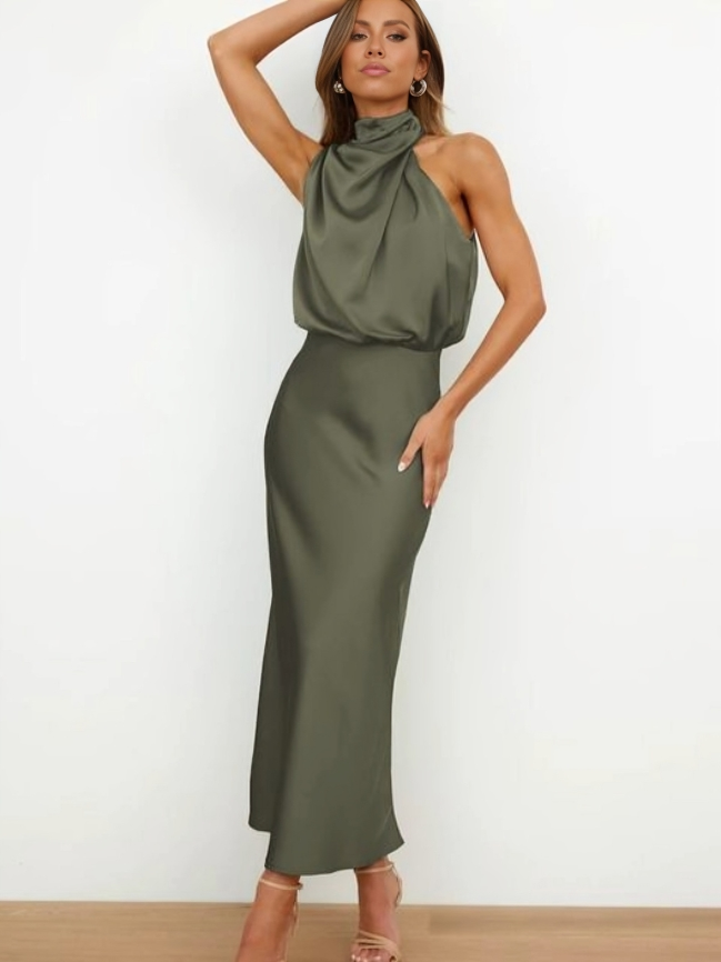 SilkElegance™ - Rochie cu umerii goi