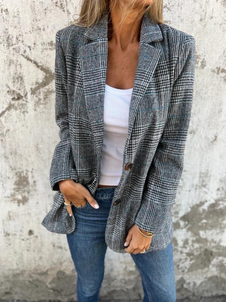 Daniya - Chic checked blazer with pockets