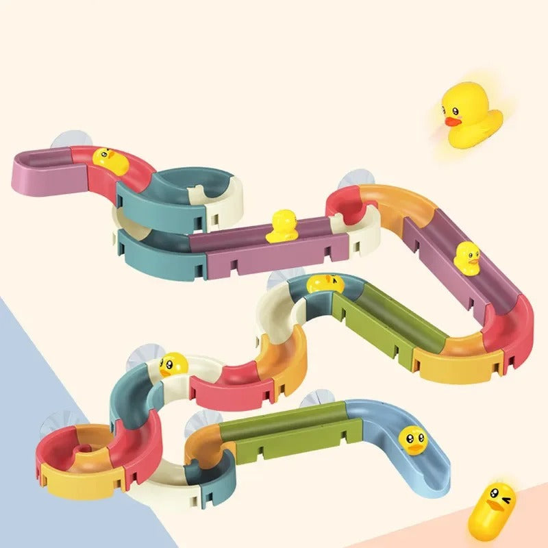 QuackTrail – Jucărie tobogan de baie cu figurine de rațe și traseu cu ventuze