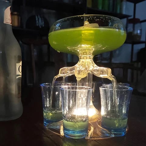 EasyDispenser - Sada vinných sklenic pro rodinná setkání s chytrým dávkovačem a elegantním designem