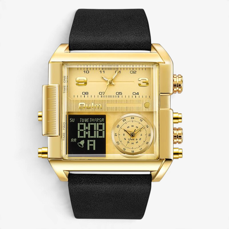ChronoTwin - Reloj de doble movimiento con esfera extragrande de 50mm