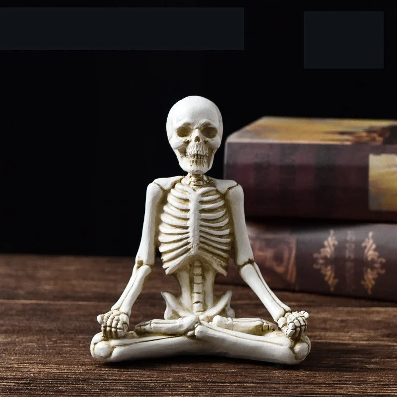 Figurka szkieletu na Halloween, dekoracja z żywicy