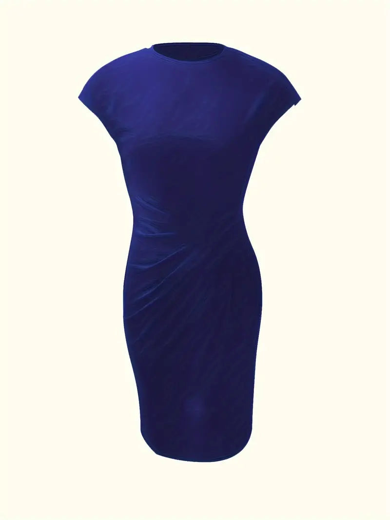 Madison – Robe sans manches à col rond et coupe ajustée