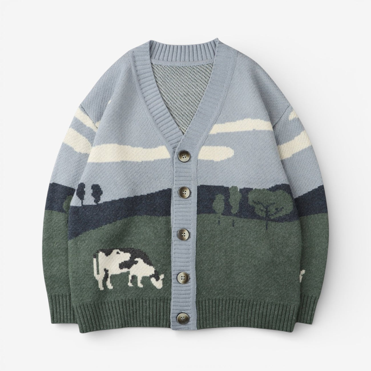 Jasper – Long Sleeve Cardigan With V Neck And Button Closure